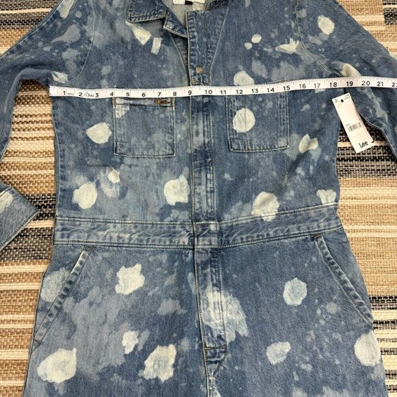 Lee Union-Alls Women's Coverall Denim Splatter Great Fog Pockets Blue Size Small - Picture 12 of 16
